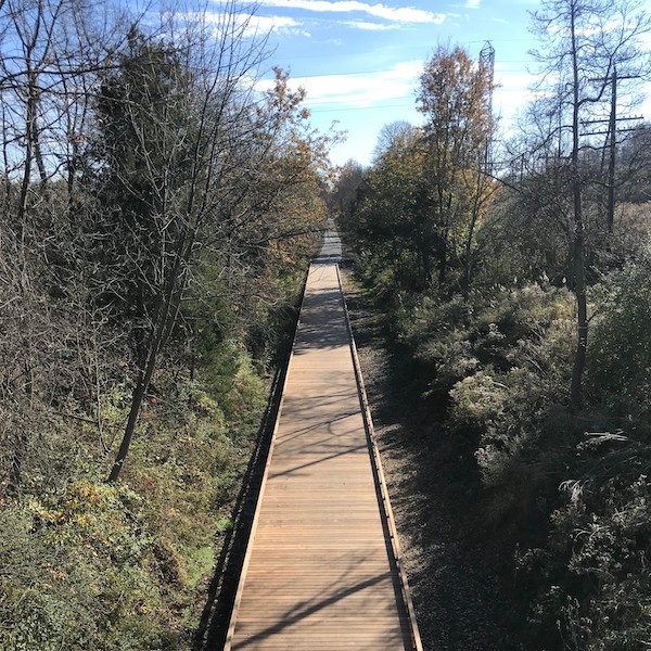 Upper Bucks Rail Trail boardwalk | Courtesy Bucks County Planning Commission