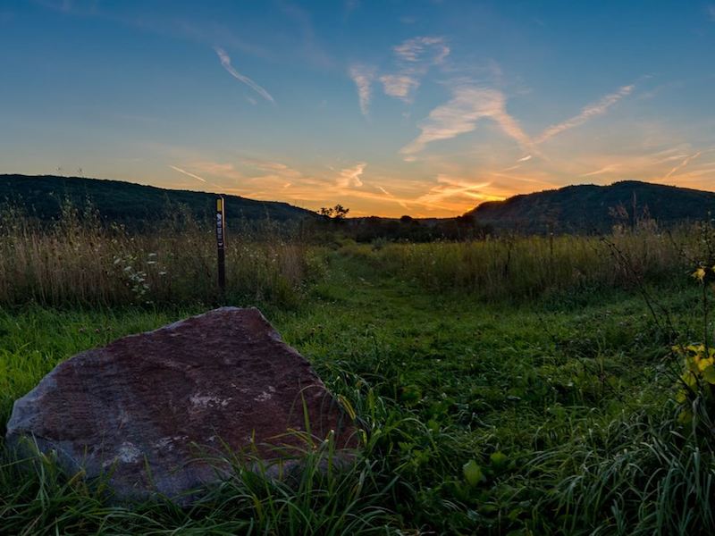 View of the Baraboo Range along the future extension of the Great Sauk State Trail | Courtesy Friends of the Great Sauk State Trail