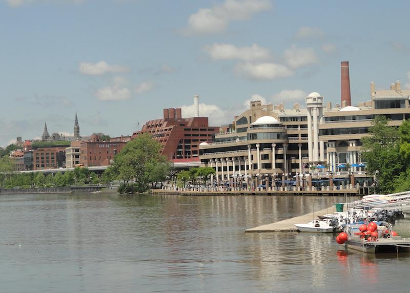 View of the Georgetown waterfront at the start of the Capital Crescent Trail. | Photo by TrailLink user baltotrail