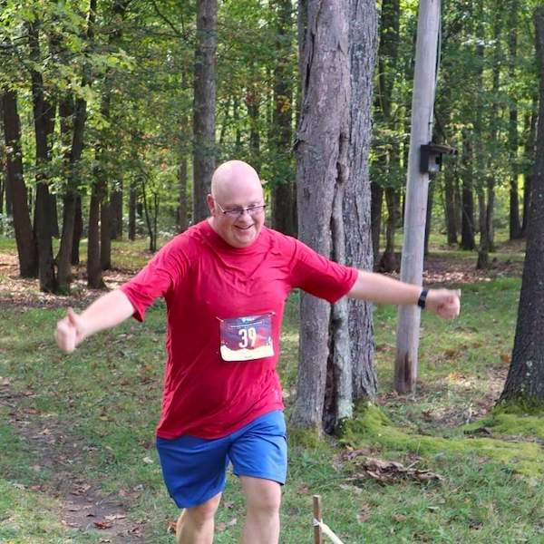 Vincent Viars completing his first 5K trail run | Courtesy Vincent Viars