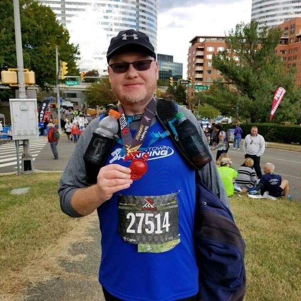 Vincent Viars' marathon finish | Courtesy Vincent Viars