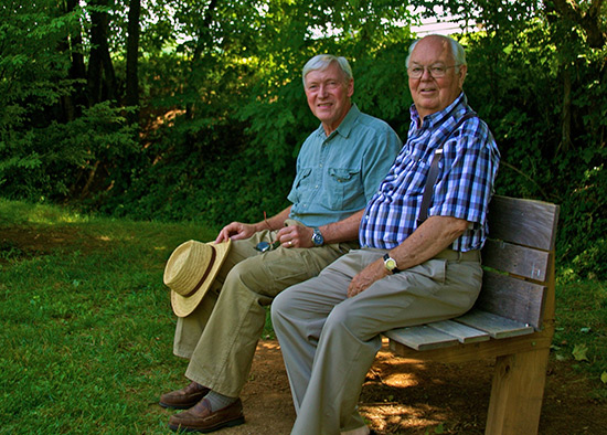 Virginia Creeper Trail Club President Wayne Miller (left) and Dr. French Moore Jr. | Photo by Michael Amiri