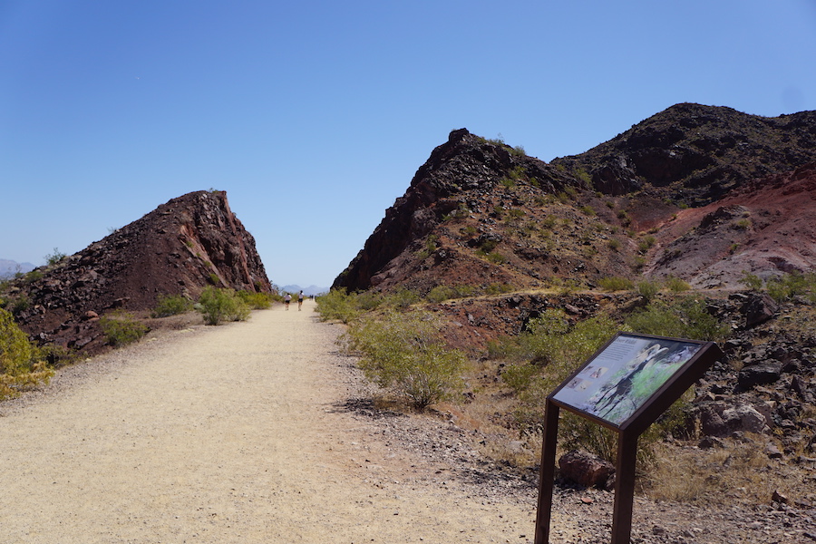 Volcanic rock cut along the Historic Railroad Trail | Photo by Cindy Barks
