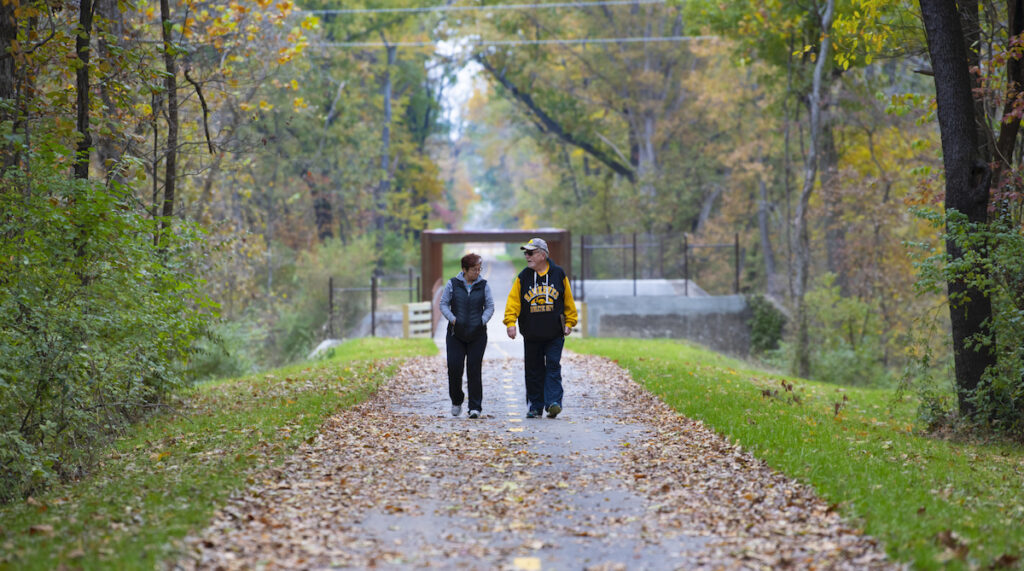 Walkers on MCT Goshen Trail | Photo courtesy Madison County Transit