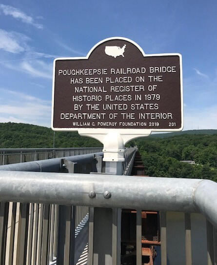 Walkway Over the Hudson Marker | Photo courtesy Pomeroy Foundation