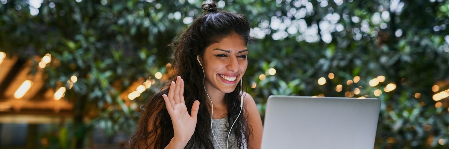 Woman on webinar - Photo courtesy Getty Images