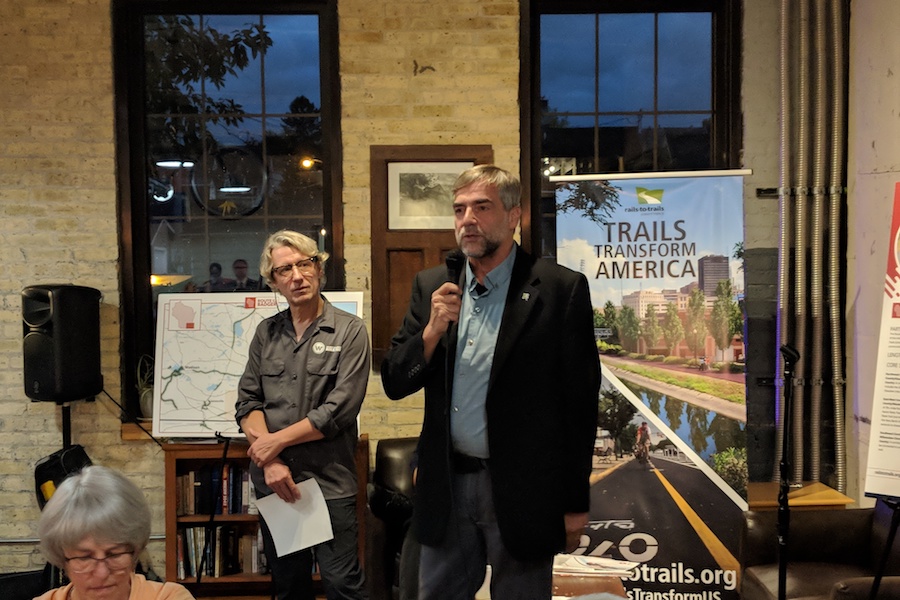 Willie Karidis speaks at Wisconsin Legislative Trails Caucus meeting | Photo by Brian Housh, courtesy RTC