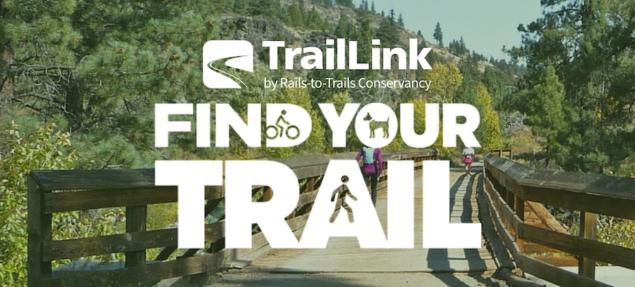 TrailLink Find Your Trail banner with logo