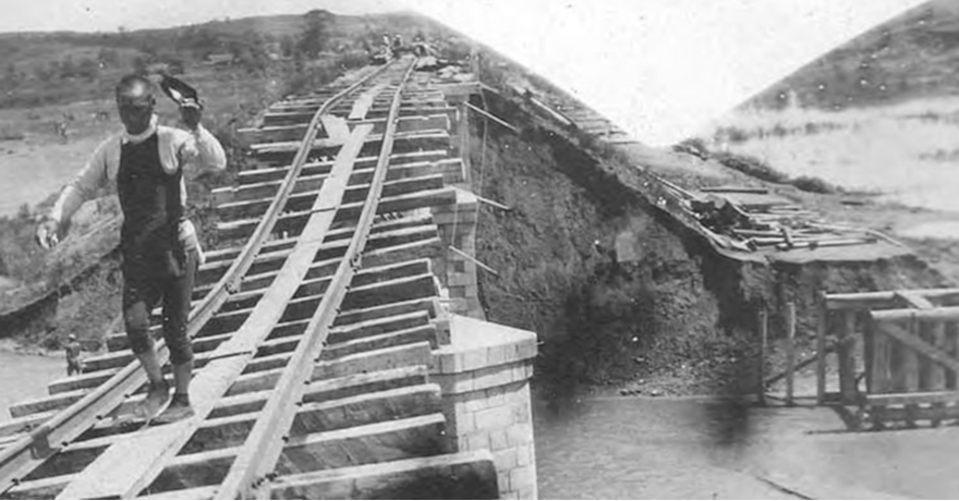 A Chinese railroad worker on the developing Northern Pacific line in 1905 | Photo courtesy University of Washington Libraries, Special Collections