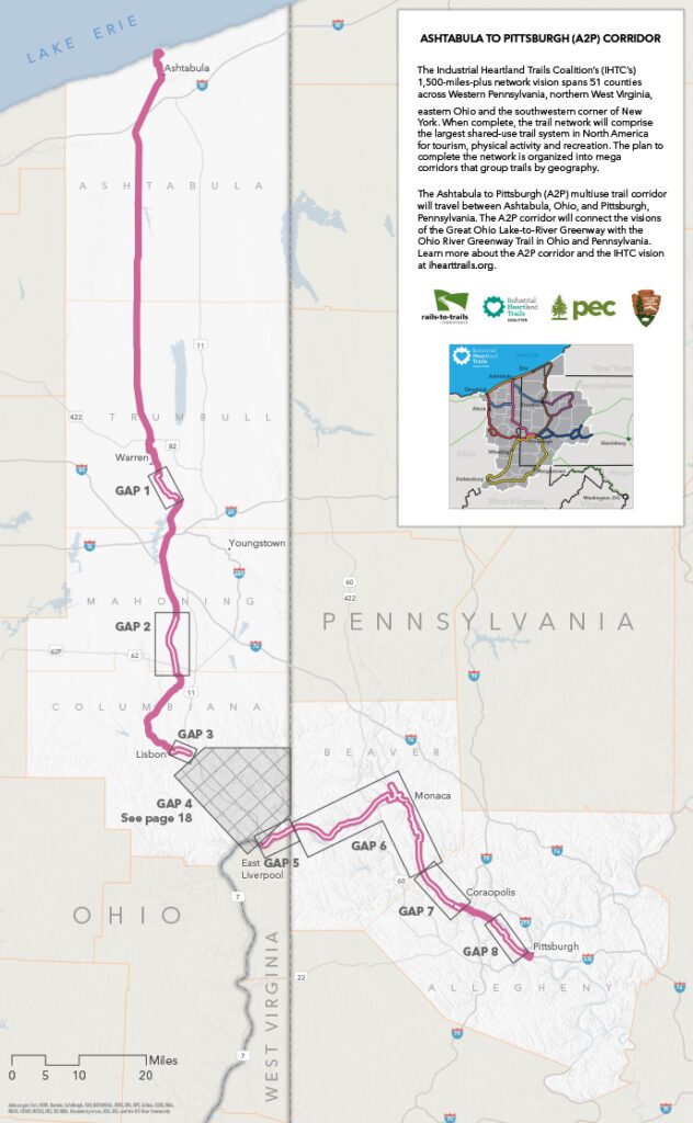 Ashtabula to Pittsburgh (A2P) Corridor map