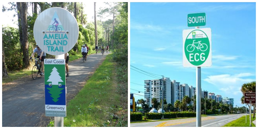 Amelia Island Trail (L); Route A1A Trail (R) | Photos courtesy RTC