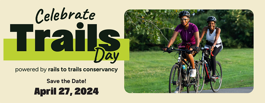 Celebrate Trails Day 2024 save the date graphic by RTC