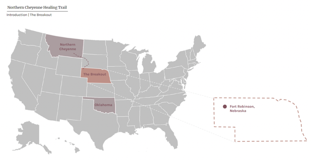 Diagram of Fort Robinson | Image courtesy Northern Cheyenne Journey Home Committee