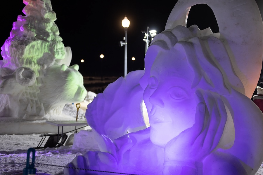Minnesota's Brown's Creek State Trail during the World Snow Sculpting Championships | Photo by Judd Sather