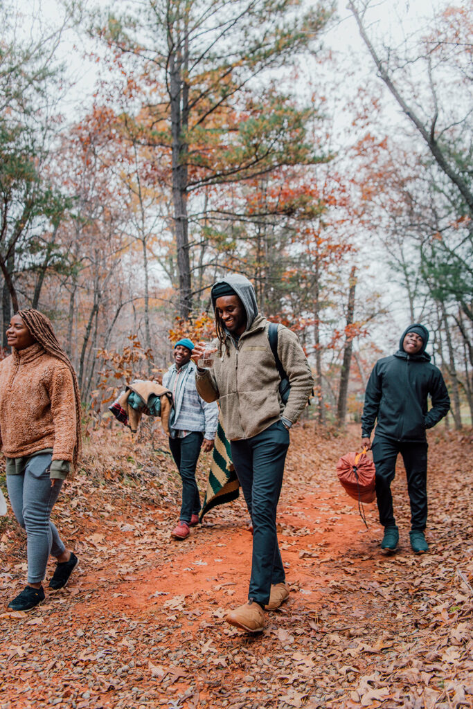 Group walking in the woods - Photo courtesy Ron Griswell