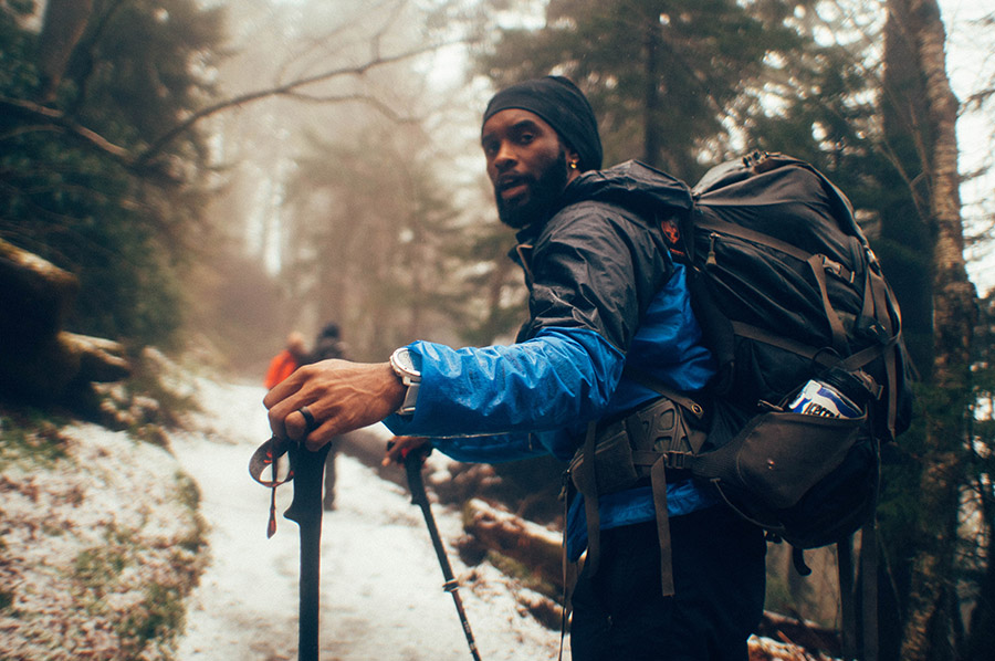 Ron Griswell walking in snow - Photo courtesy Ron Griswell