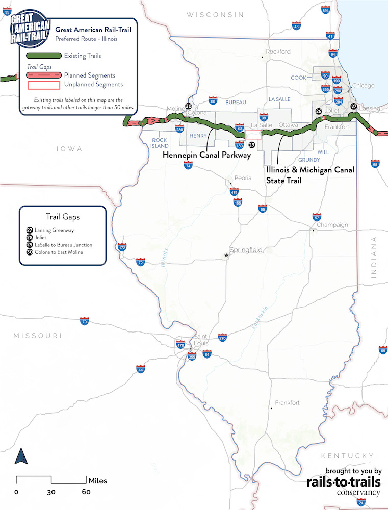 Preferred Route through Illinois map by RTC