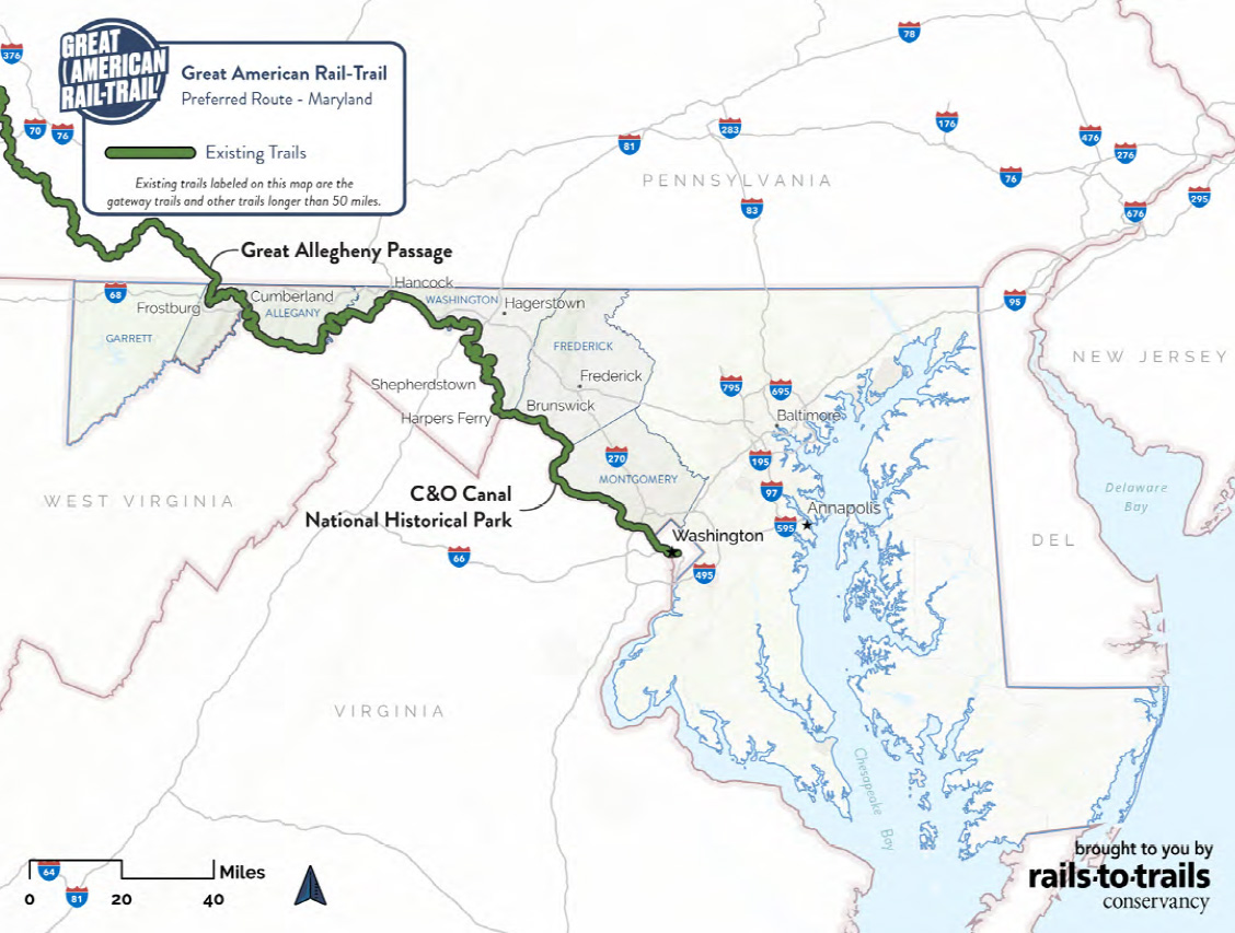 Preferred Route through Maryland map by RTC