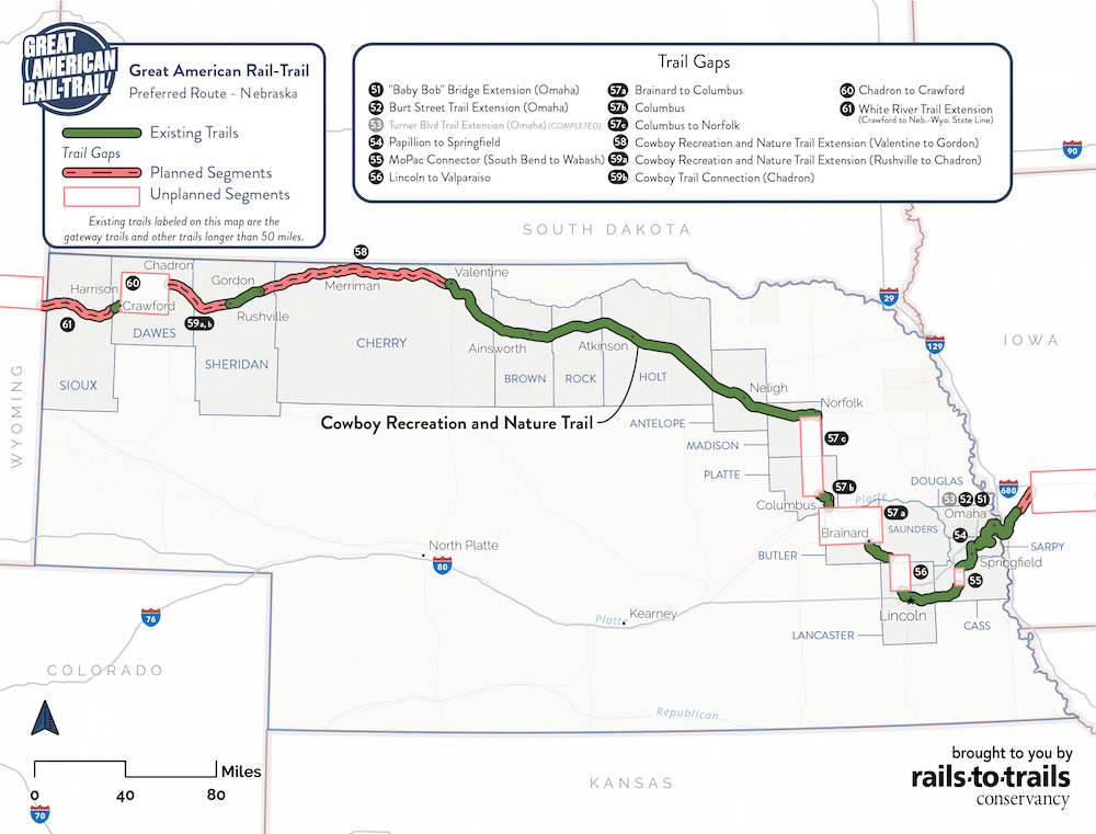 Preferred Route through Nebraska map by RTC