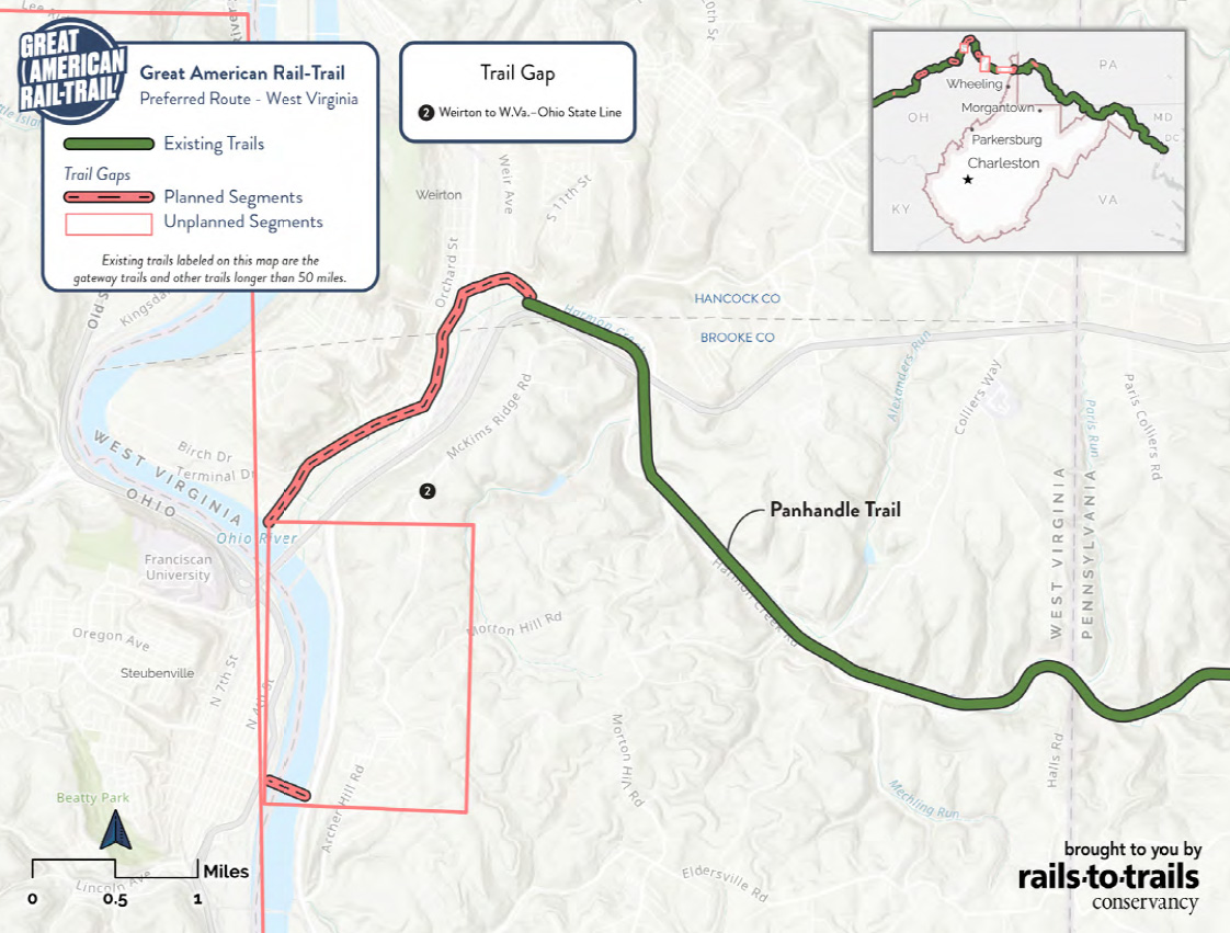 Preferred Route through West Virginia map by RTC