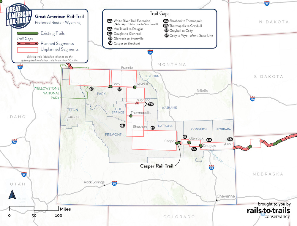 Preferred Route through Wyoming map by RTC