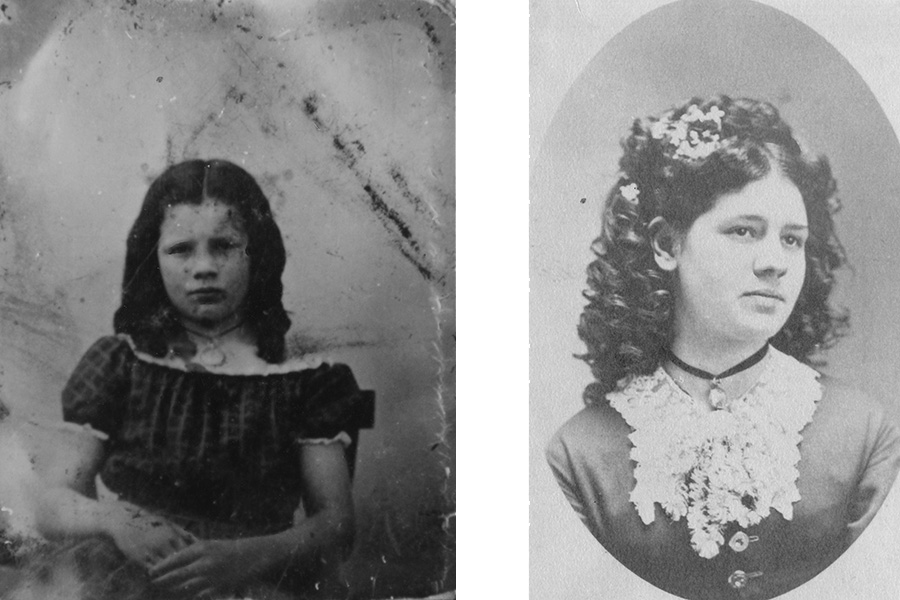 These photos depict Clara McCarty Wilt at different points in her life. The first two photos are of McCarty Wilt in 1868 and 1874, at age 10 and 16 respectively | Photo courtesy University of Washington Libraries Special Collection