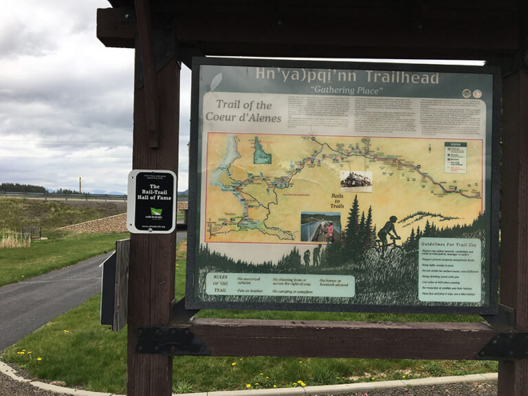 Great American Rail Trail Route - Trailhead For The Trail Of The Coeur DAlenes In Idaho Photo By Kevin Belle Courtesy RTC 768x576 