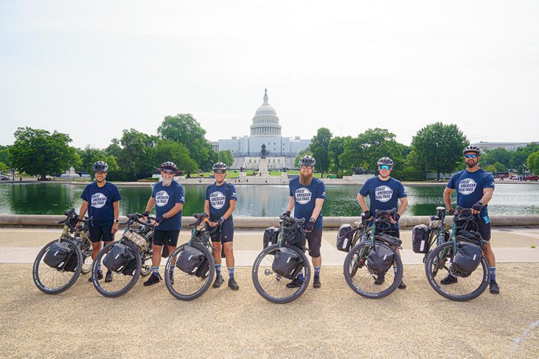 Warrior Expeditions Great American Rail-Trail ride began in front of the Capitol | Photo by Albert Ting