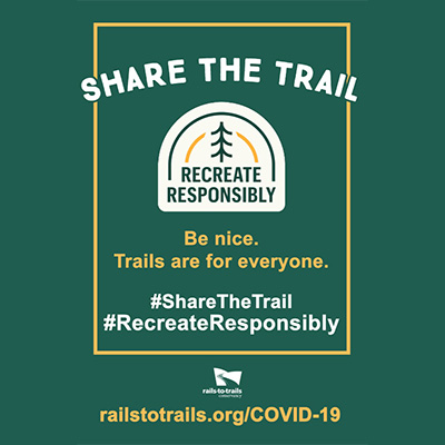 Share The Trail and Recreate Responsibility graphic by RTC