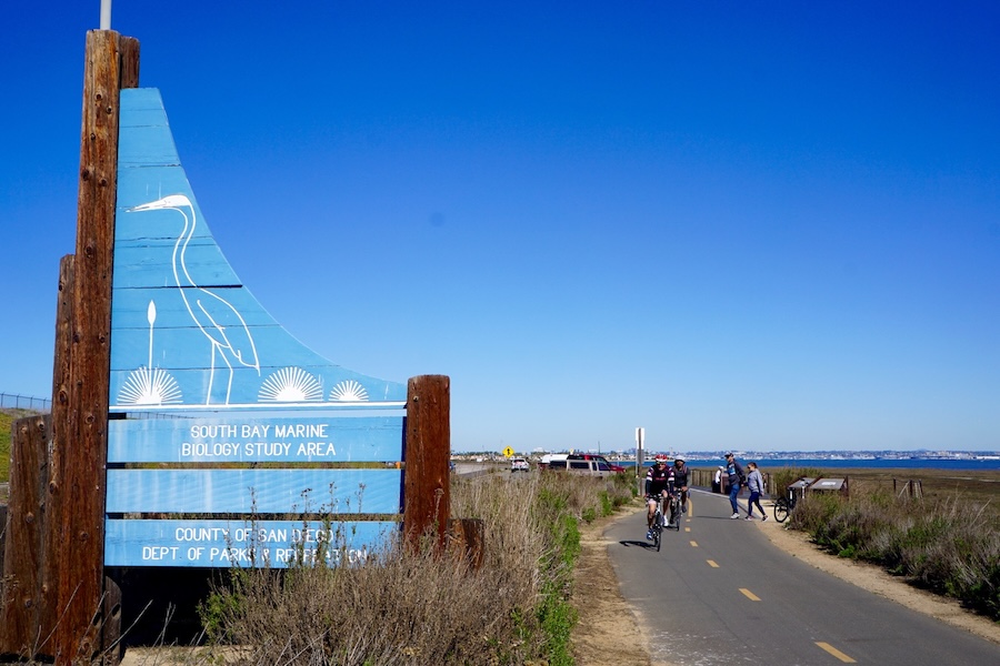 The South Bay Marine Biology Study Area is a popular spot not just for cyclists and runners, but for bird-watchers and nature lovers as well. A nearby parking lot makes the area an easy stop for sightseers. | Photo by Cindy Barks