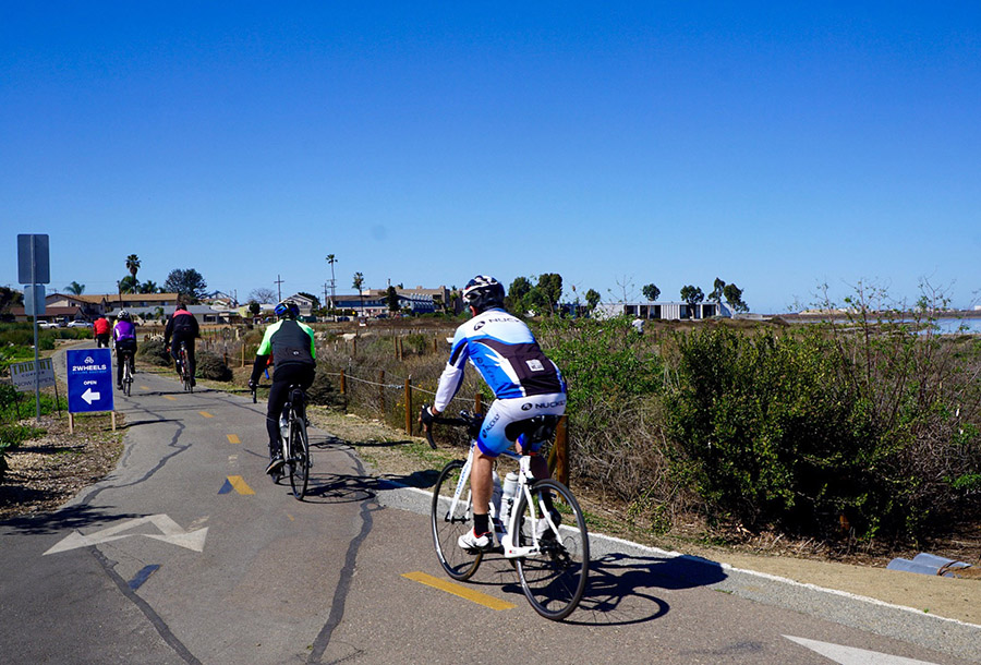 The Bikeway Village area, located in Imperial Beach, not far from Chula Vista, is a popular stop-off spot for cyclists and runners. The business center includes a bike shop and a coffee shop. | Photo by Cindy Barks