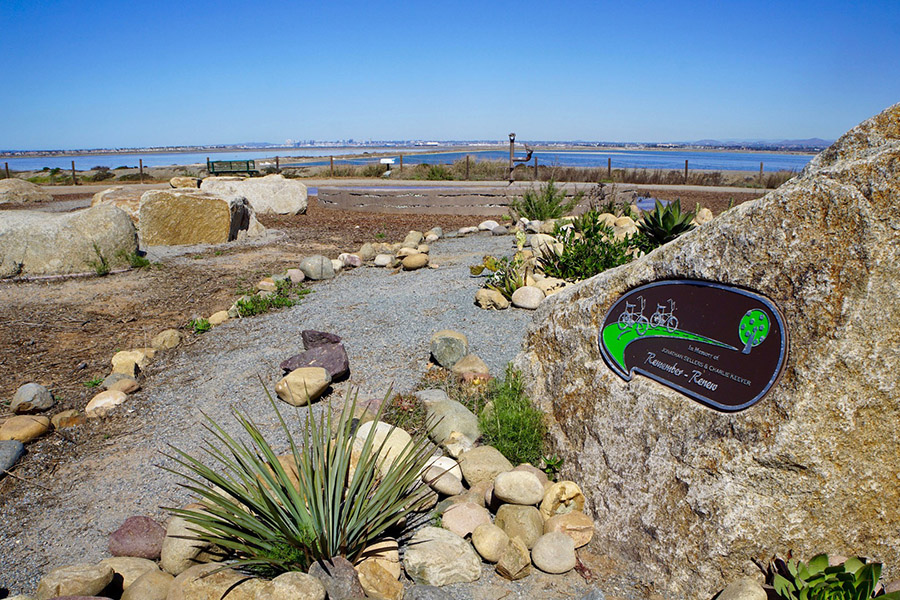 The Bayshore Bikeway on Coronado Island is dotted with overlook areas featuring interpretive signs, memorials and landscaped side trails. | Photo by Cindy Barks