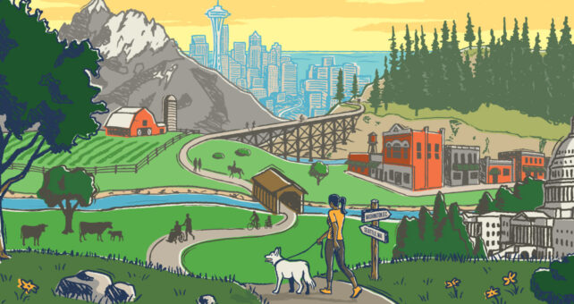 Great American Rail-Trail illustration by Anderson Design