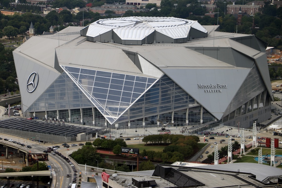 Atlanta’s Mercedes-Benz Stadium | Photo by Flickr user Lukedrich Photography