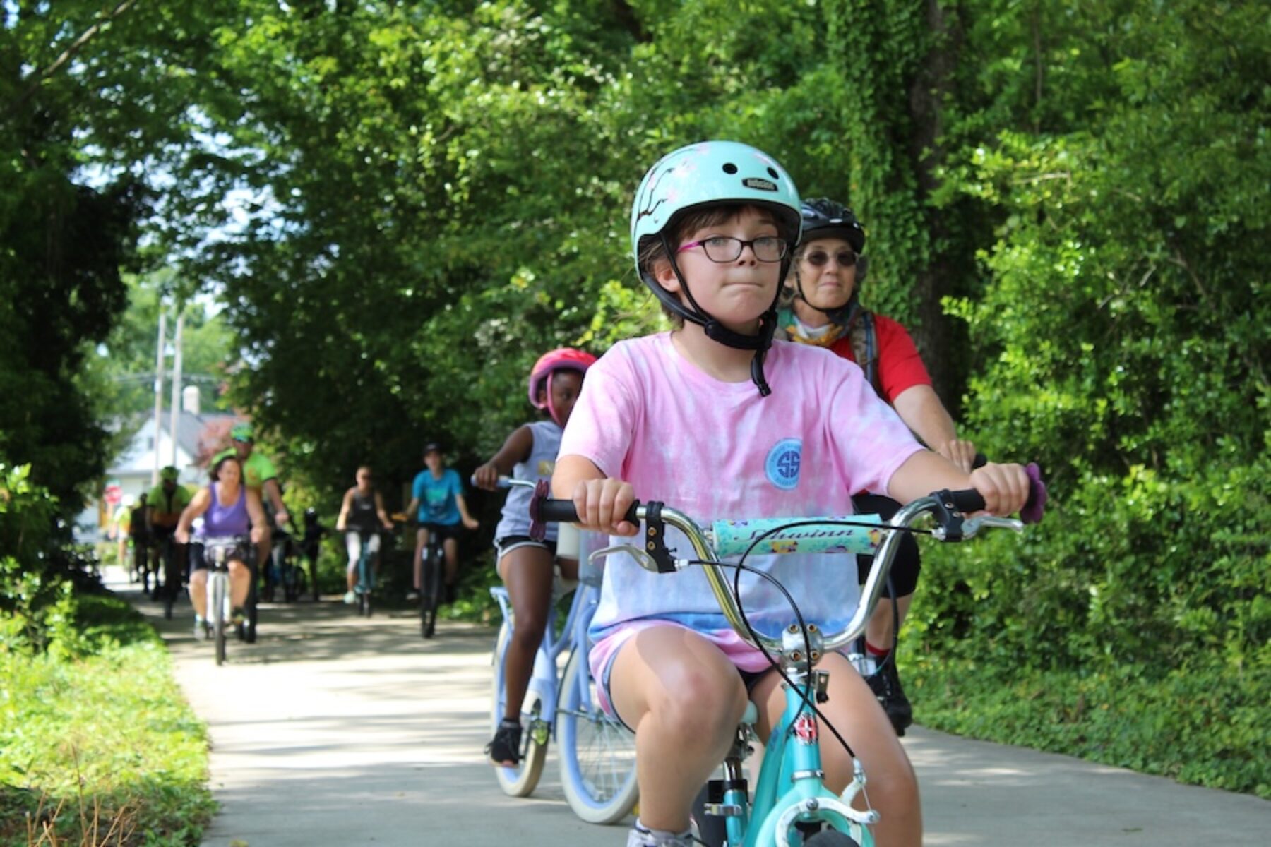 Group bike ride along Georgia's Cricket Frog Trail | Photo courtesy Newton Trails, Inc.