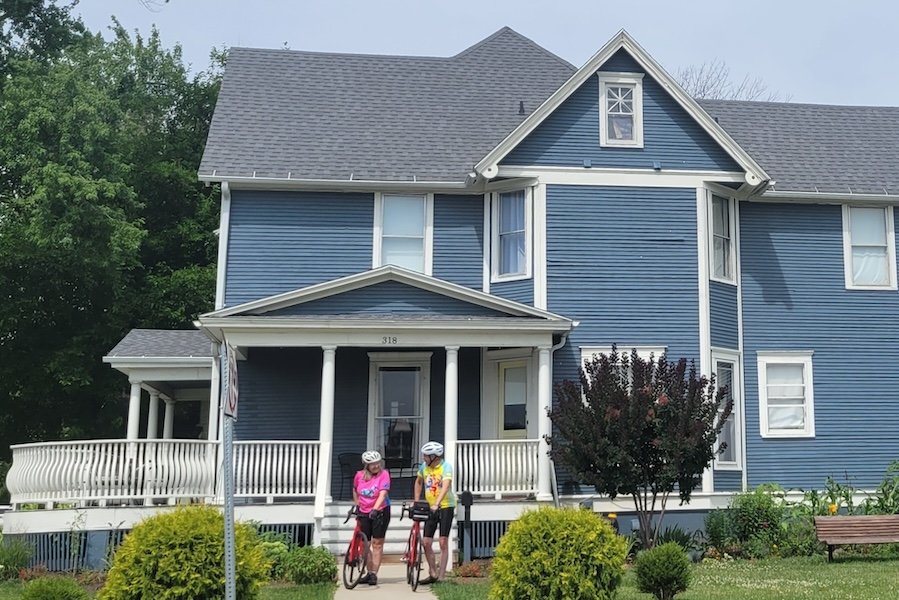 Iowa's Big Blue Bed and Breakfast along the Great American Rail-Trail | Photo by Laurie Tigges, courtesy Big Blue Bed and Breakfast