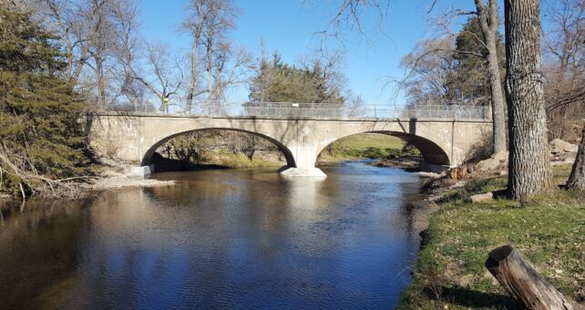 Double arch bridge in Brandon, Iowa | Photo courtesy Black Hawk County Conservation