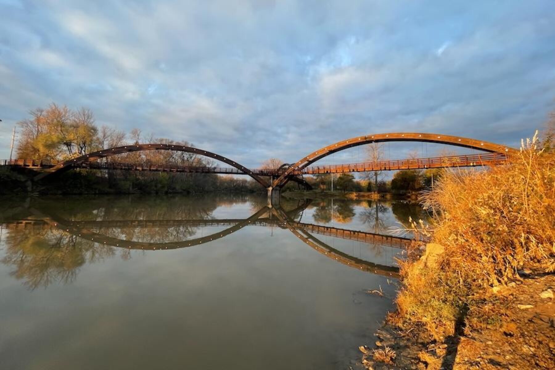 The Tridge along the 30-mile Pere Marquette Rail Trail in Michigan | Photo by Cory Matteson