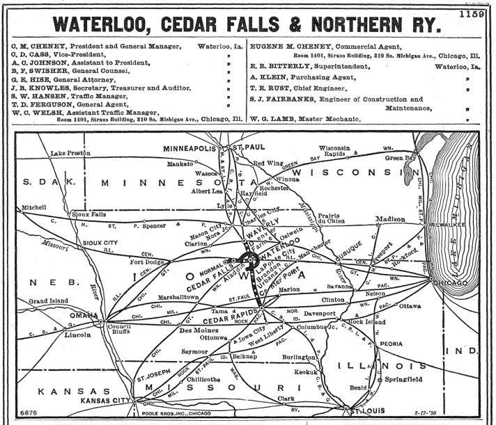 Waterloo, Cedar Falls & Northern RY.