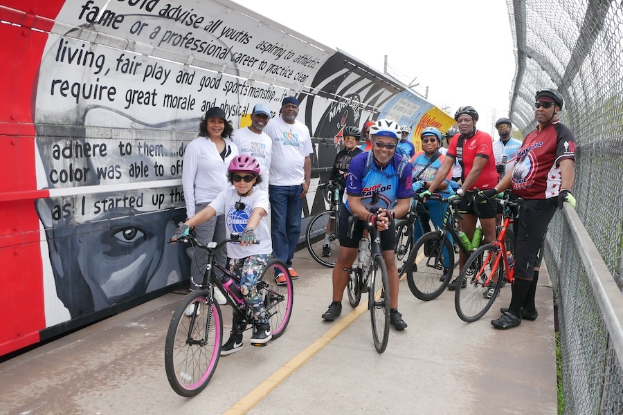 Bronzeville Trail Task Force, Major Taylor Bike Club & The Misfits Cycling Club riding Chicago's Major Taylor Trail | Photo by Douglas Monieson