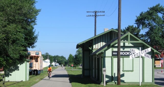 Ohio's Wolf Creek Trail at the Brookville Station | Photo courtesy Miami Valley Regional Planning Commission