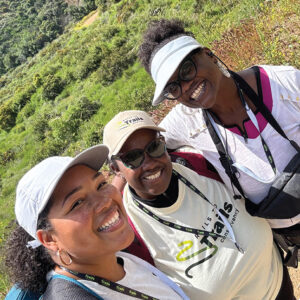 Photo by @brandihikes, (center) celebrating along the Skyline Drive Trail in Corona, California
