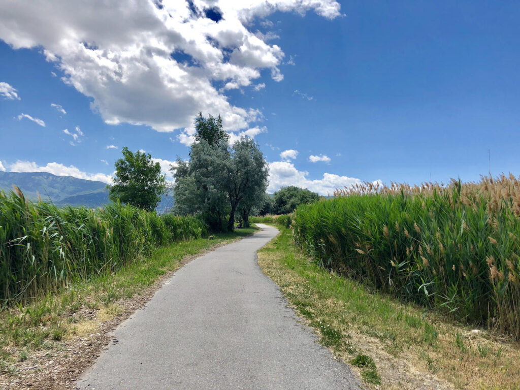 Scenic trails border the Bountiful Pond along the Legacy Parkway Trail near Salt Lake City, Utah. | Photo by Cindy Barks