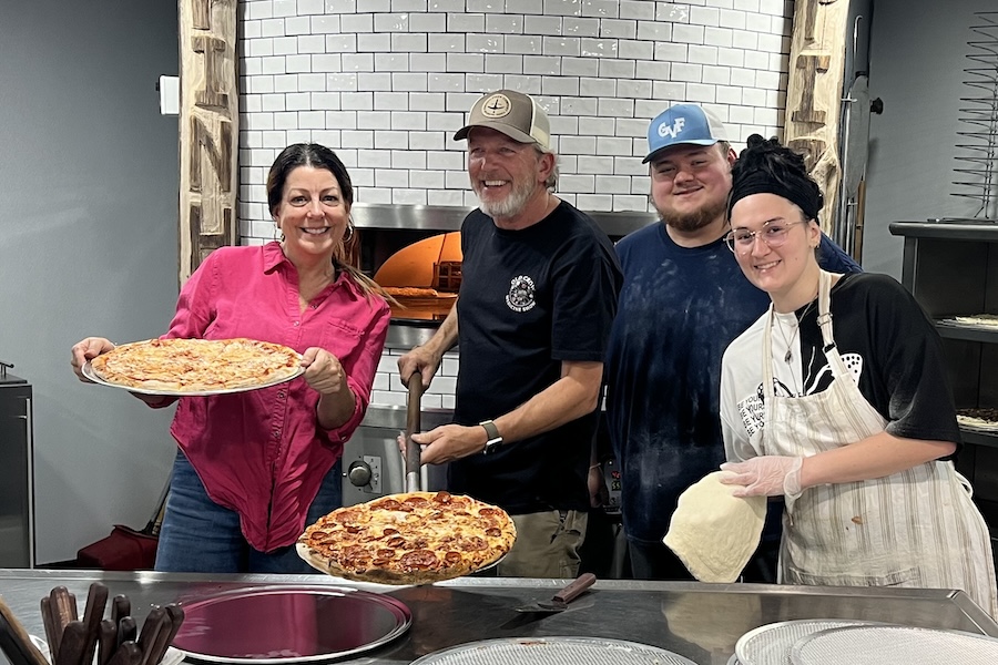Working at the Pinhoti Pizza Company | Photo courtesy Maggie Cunningham