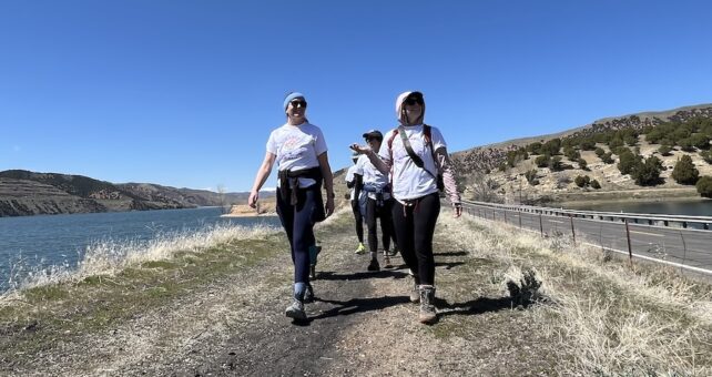 Walkers on Utah's Historic Union Pacific Rail Trail State Park in Coalville | Photo by Cindy Barks