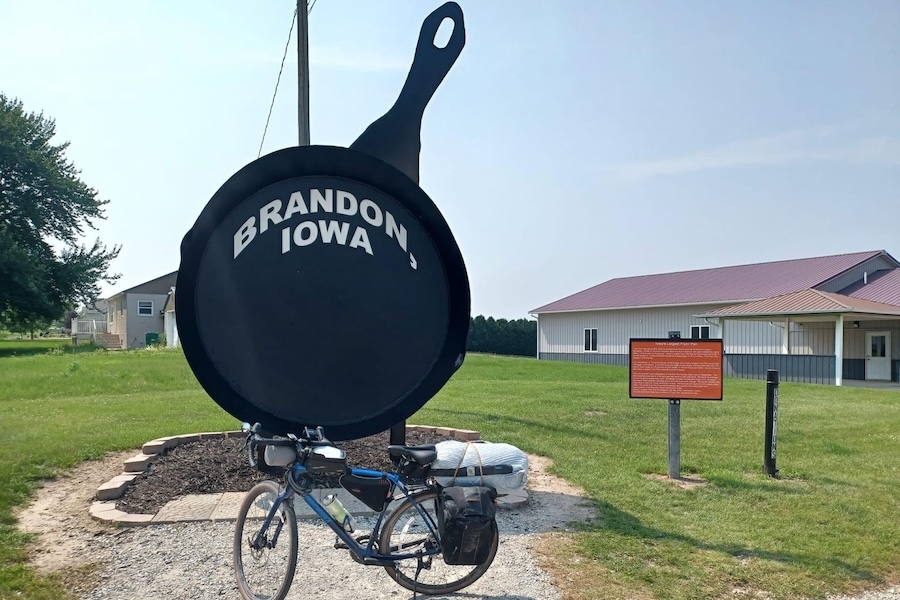 Iowa's Largest Frying Pan in Brandon along the Cedar Valley Nature Trail | Photo by Craig Martin