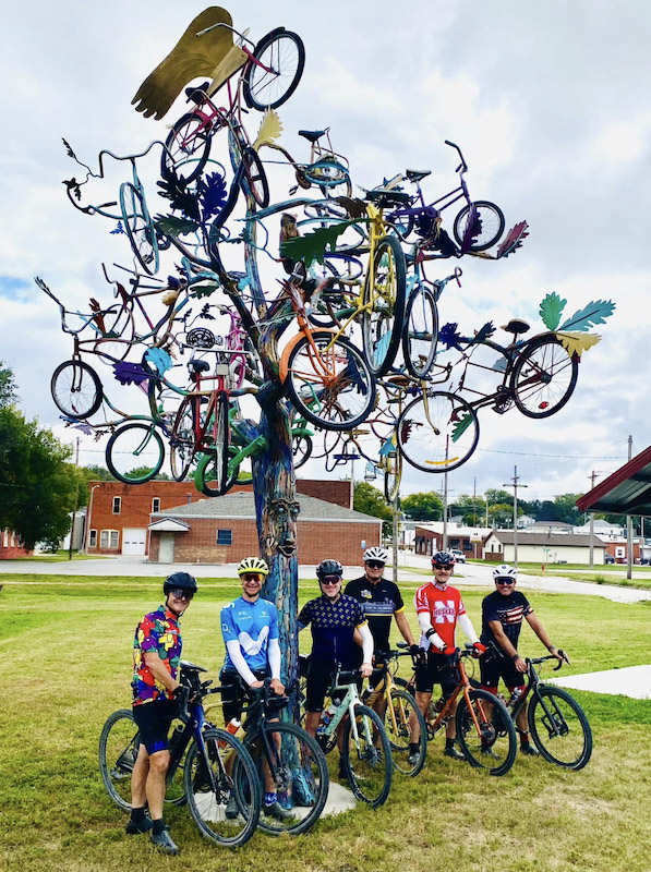 Malvern's bike tree along Iowa's Wabash Trace Nature Trail | Photo courtesy Zack Jones