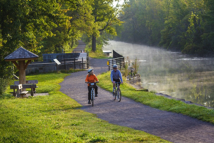 Bicyclists on New York's Erie Canalway Trail | Photo courtesy Hudson River Valley Greenway