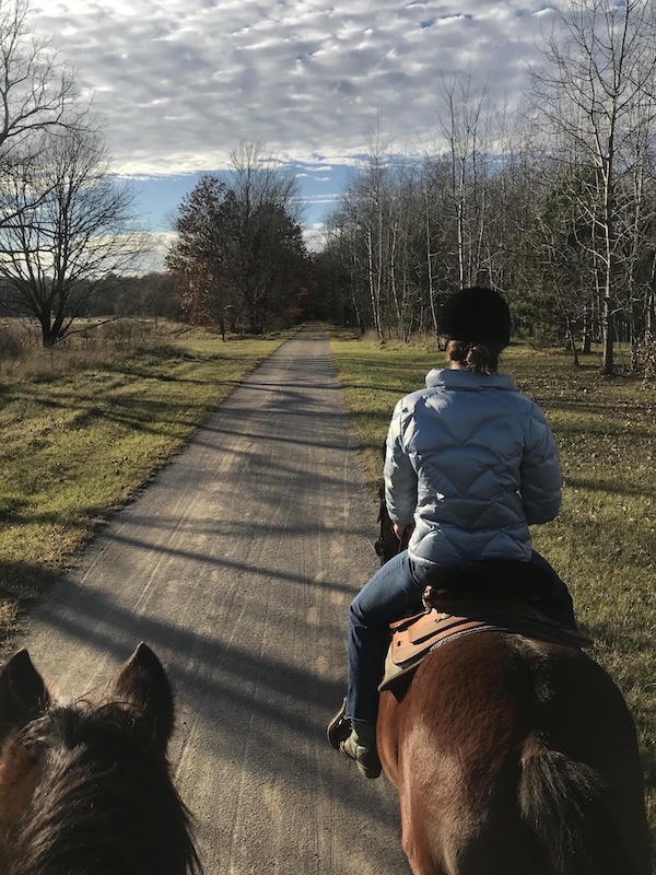 Horseback riders on Michigan's Kal-Haven Trail in Sesquicentennial State Park | Photo by Jenny Cook