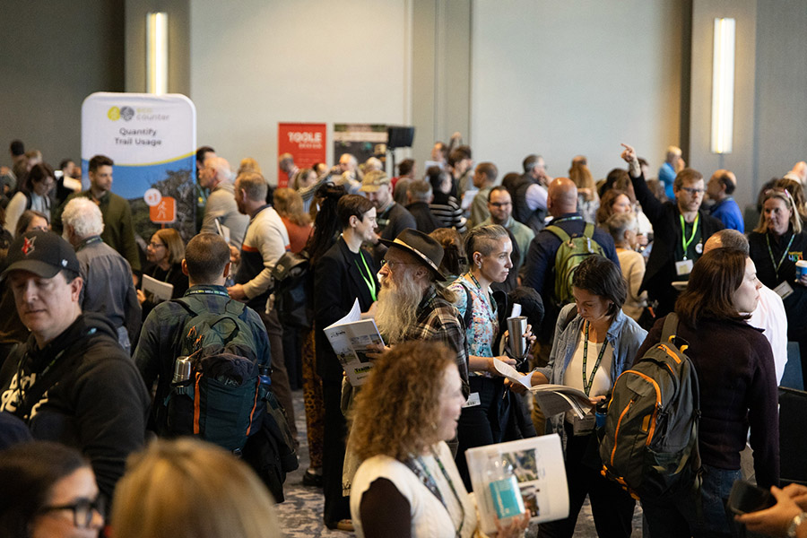 The World Café at Rails to Trails Conservancy's TrailNation Summit covered topics ranging from the importance of signage and design to marketing and the economic impact of trails. | Photo by Dave Pelosi, Clum Creative